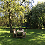 luxe vakantiehuis Drenthe direct aan bos